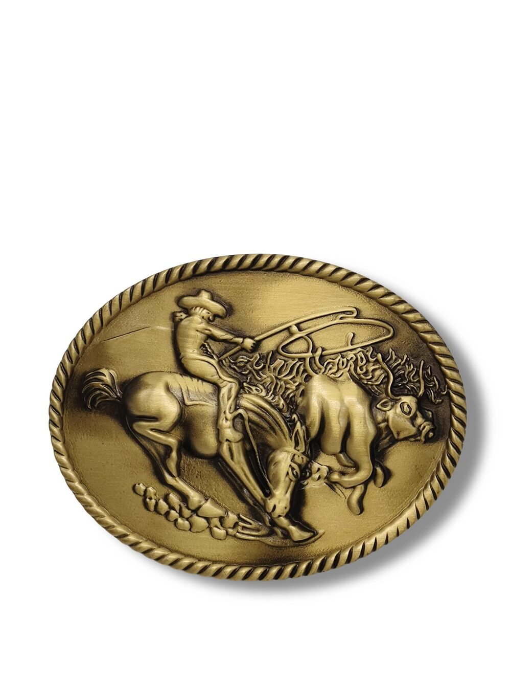 7422 Western Rodeo Bull Rider Solid Brass Belt Buckle Western Belt Buckles